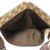 Used 9539 GG Canvas Waist Bag 28566 7929 Calfskin Brown Waist Pouch Shoulder Bag with Embossed Logo Beige Men's from