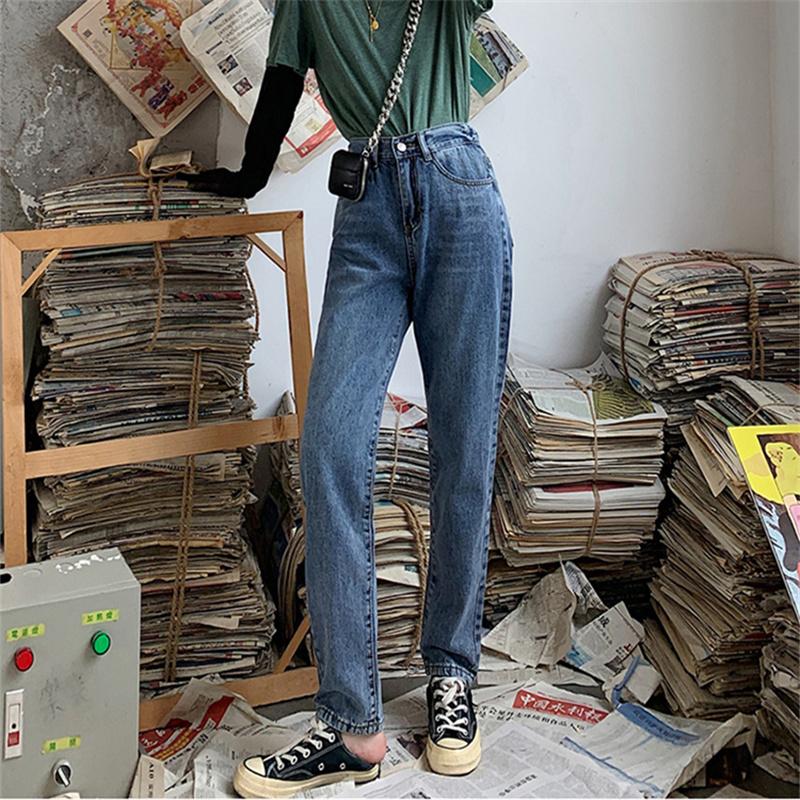 Mom-Jeans für Damen, hohe Taille, Boyfriend-Jeans für Damen, Haremshose, Denim, Streetwear, knöchellange Jeans mit hoher Taille