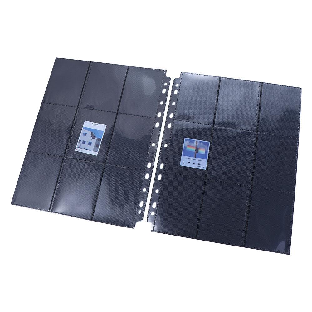 

Card Organizer Photocard Holder Loose-leaf Inners Inner Page Card Album Black Storage Page Side open