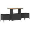VidaXL Ensemble de Canapés de Jardin 11 Pièces avec Coussins en Poly Rattan Noir 3363669