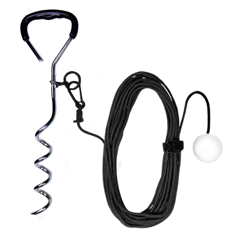 

WIth Ground Nails Golf Training Rope 55.11IN Length Golf Training Tool Golf Swing Practice