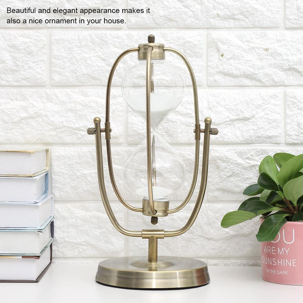Rotatable Sand Timer Transparent Glass Sandglass Clock Home Decor Gifts Desktop Ornament #3