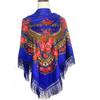 Russian Style Printed Tassel Square Scarf