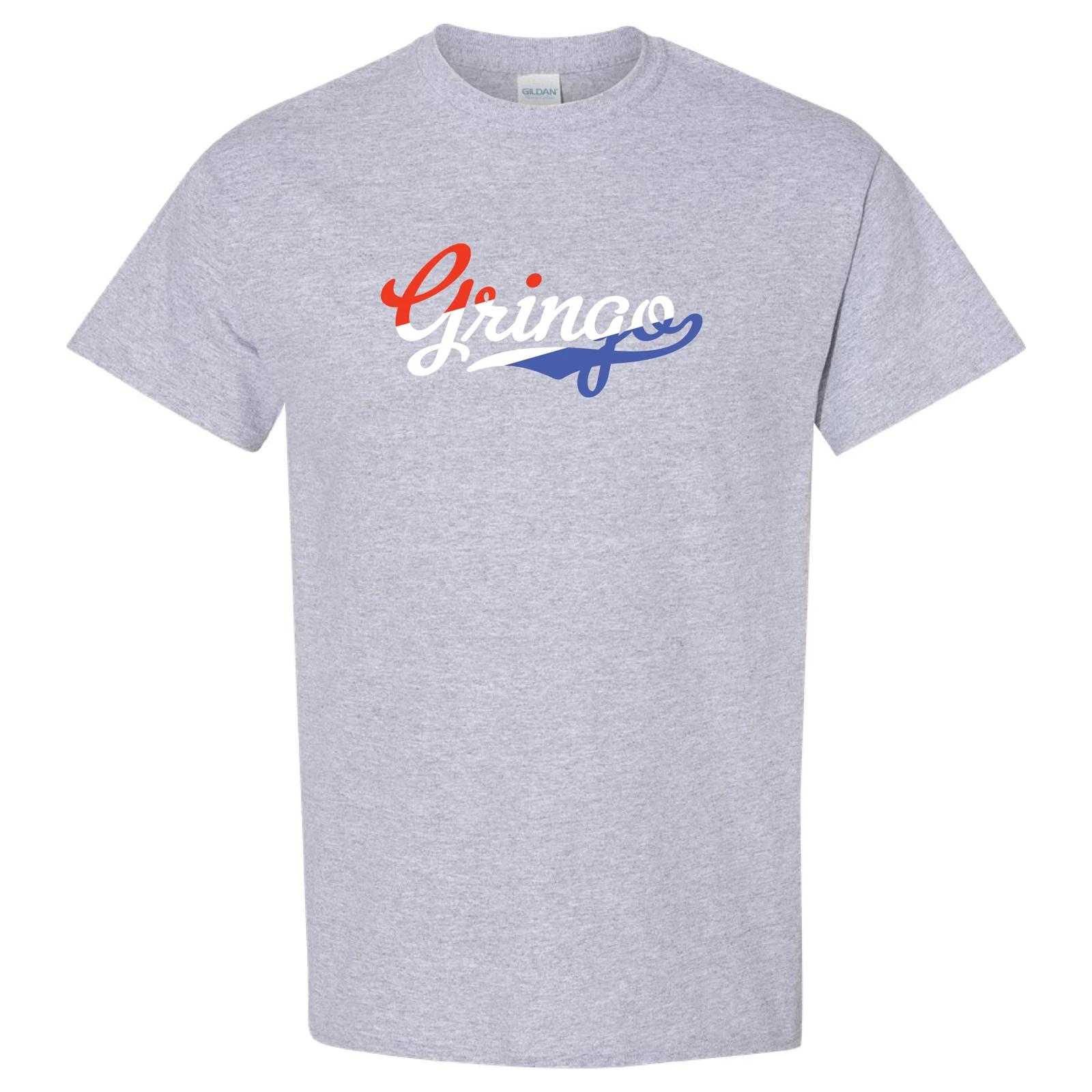 Gringo Tail Script Red White Blue American 4th Of July Patriotic T-Shirt S