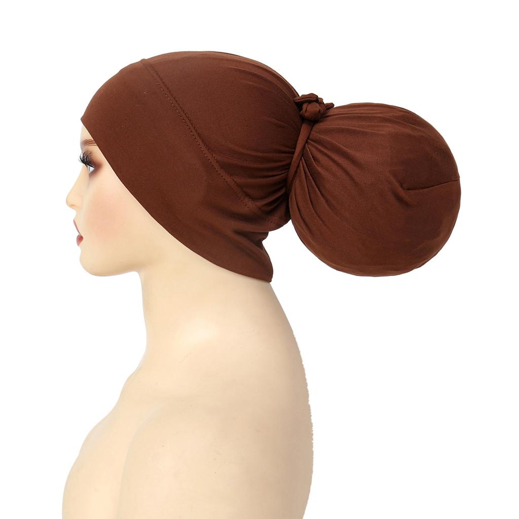 2025 New Soft Muslim Turban Hat Inner Hijab Caps Islamic Underscarf Bonnet India Hat Hair Loss Female Headwrap Turbante Mujer