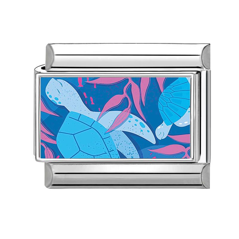Y2K Lovely Animals Dog Cat Starfish Blue Italian Charm Fit 9mm Stainless Steel Women Men DIY Making Bracelet Jewelry Wholesale