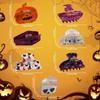 Creative Funny Halloween Hair Claw Spider Hat Shape Pumpkin Themed Gripper PVC Hair Crab Clip Skeleton Shark Clip Photograh