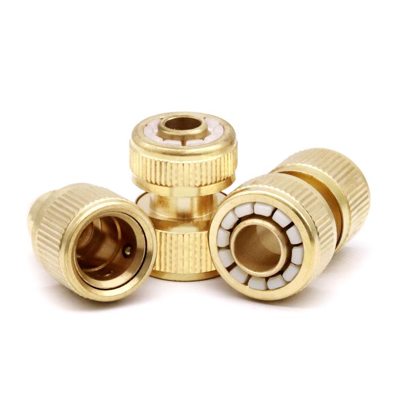 Brass Quick Connector for Car Wash: 3 To 6 Point Water Pipe & Gun Hose Attachment