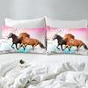 Pentium Horse Duvet Cover Pink Cherry Blossom Wildlife Bedding Series Three-Piece Set