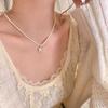 Korean Style Pearl Butterfly Necklace Women Luxury Lightweight Versatile Sweater Chain Jewelry