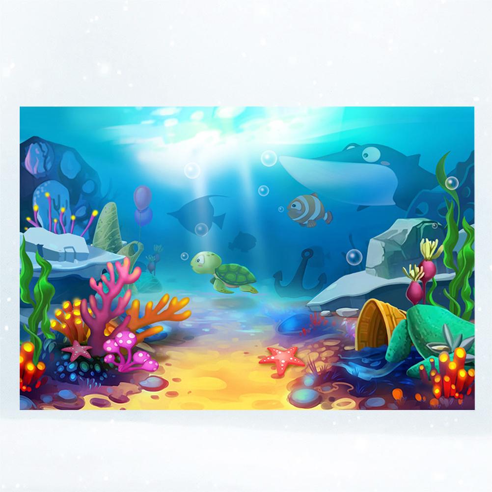 Buy Ocean Cartoon Children 3d Photo Background Party Backdrop The World At The Bottom Of Ocean Photograp At Affordable Prices Free Shipping Real Reviews With Photos Joom