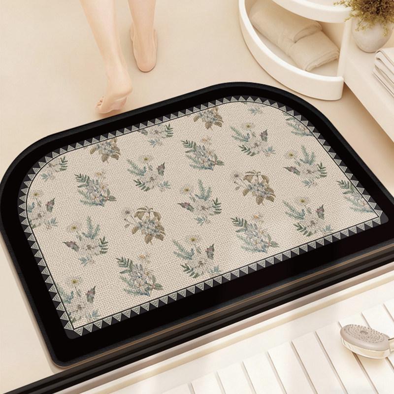 Luxury Quick-Dry Non-Slip Diatomaceous Floor Mat - Absorbent, Stain & Scratch-Resistant Bathroom Door Mat