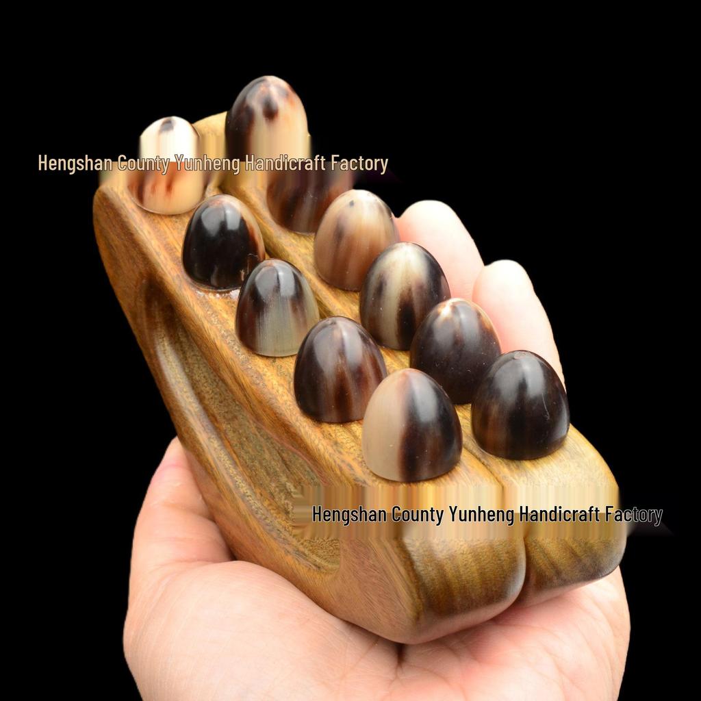 Green Sandalwood Meridian Massage Brush for Full Body Use