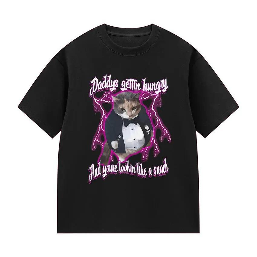 

Funny Cat Emoji T-shirt for Summer, Featuring Dad Getting Hit.graphic T Shirts Aesthetic Clothes Summer Streetwear Personalit... S