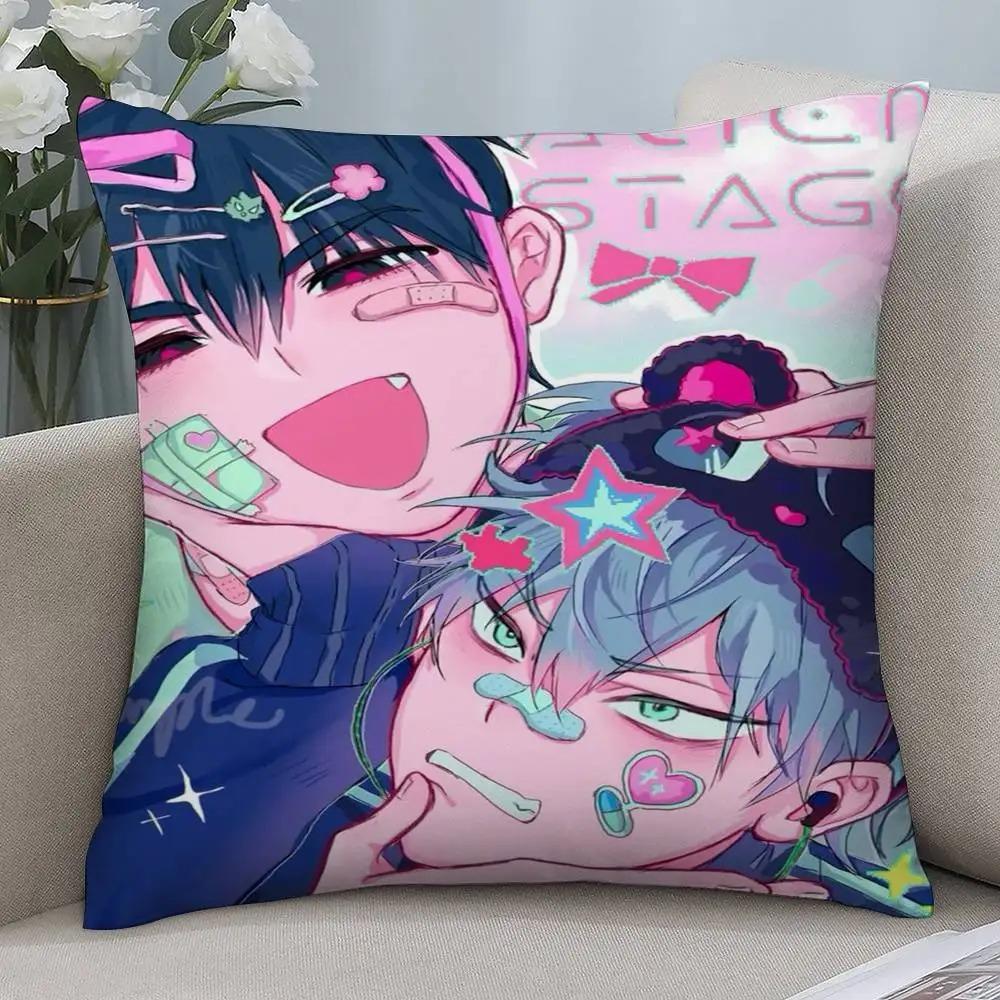 Anime Alien Stage Ivan Till Pillowcase Printed Square Pillow Cover Sofa Home Cushion Decoration Kawaii Anime Cute Cartoon Style