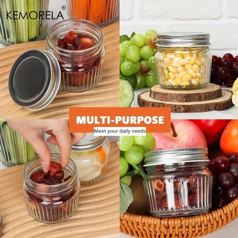 1/2PCS Glass Food Storage Jars - Airtight Kitchen Canisters for Grains, Flour, Sugar & Coffee, BPA-Free Pantry Containers Clear