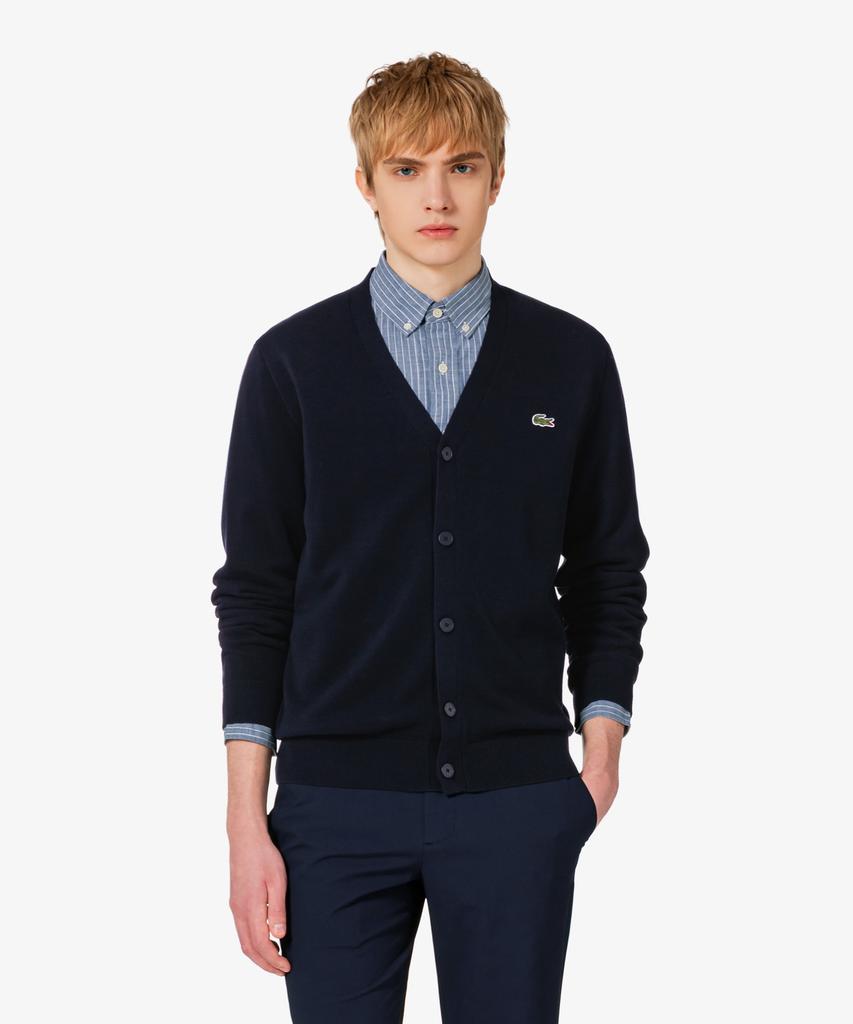 Lacoste Men'S Pique V-Neck Cardigan Ah186E-56G 166
