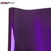 Glossy Flash Purple PET Vinyl Wrap Waterproof Adhesive Film for Motorcycle Auto Body Ization Tuning Decorative Accessories