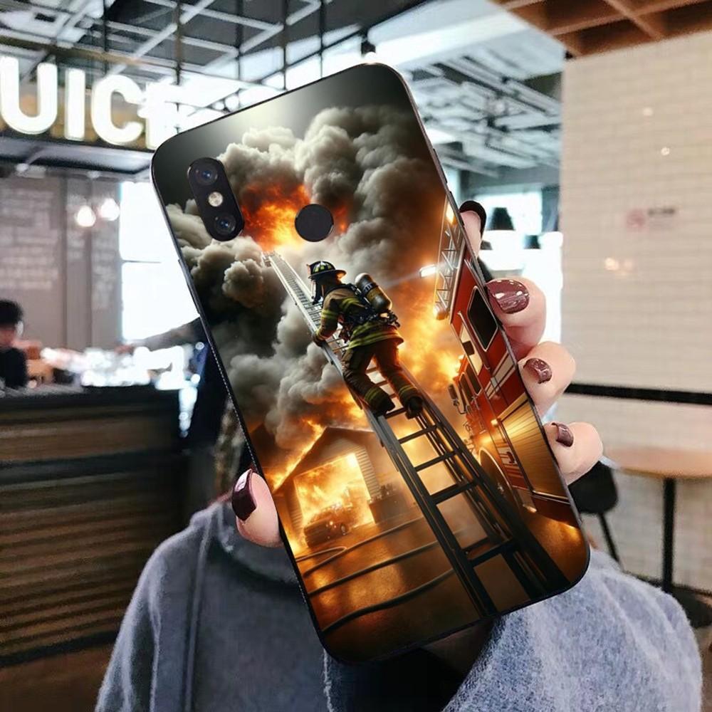 Firefighter Heroes Fireman Luxury Phone Case For Xiaomi Mi 5X 8 9 10 11 12 Lite Pro 10T PocoX3pro PocoM3 Note 10 Pro Lite