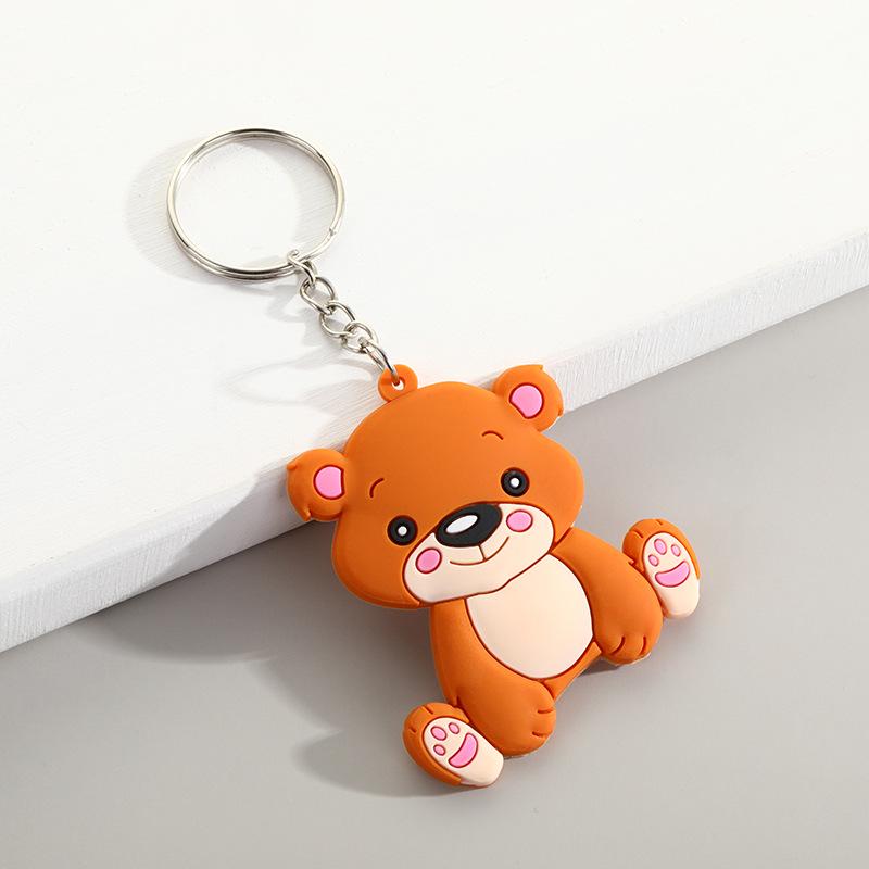 Cartoon Elephant PVC Keychain Pendant - Soft Rubber Animal Design
