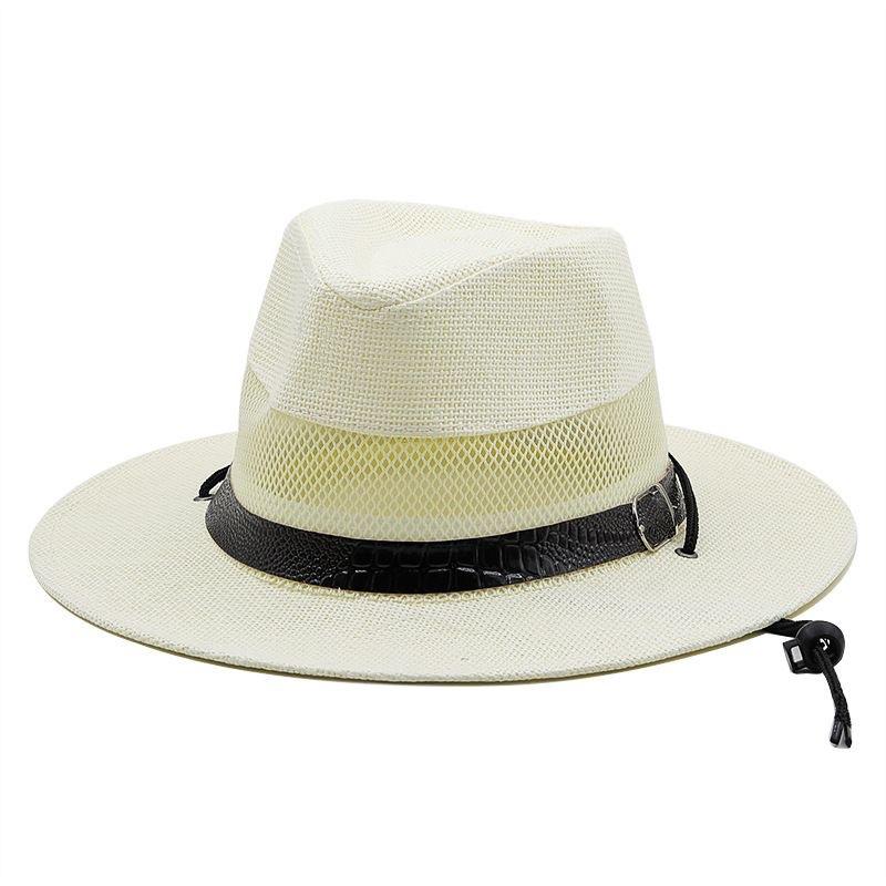 Hat Men's Dad Straw Hat Sun Hat Top Hat Summer Breathable Big Eaves Old Man Sun Hat Bowl Hat