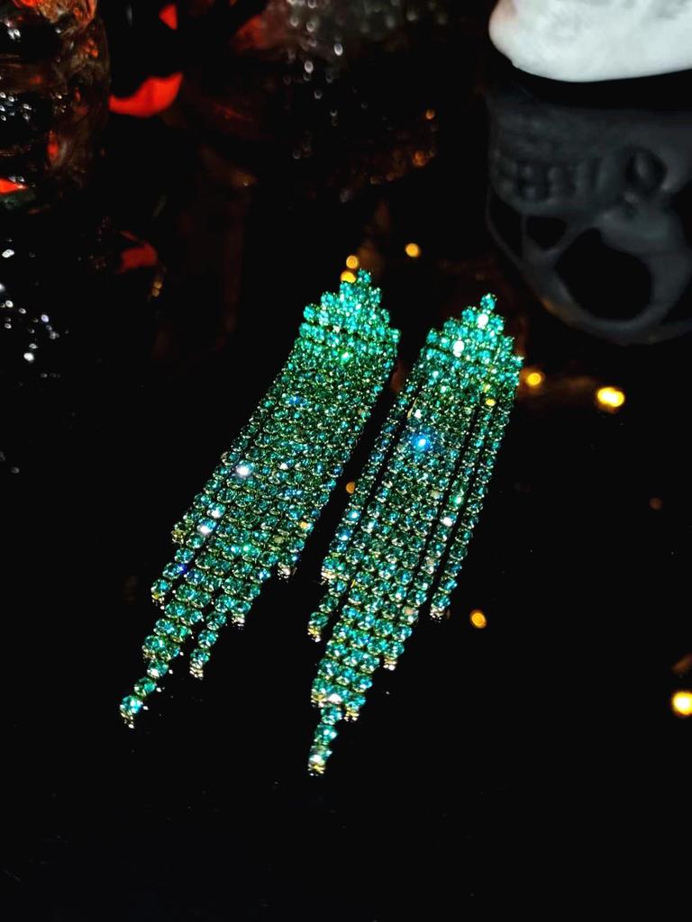 Elegant Rhinestone Tassel Earrings for Women