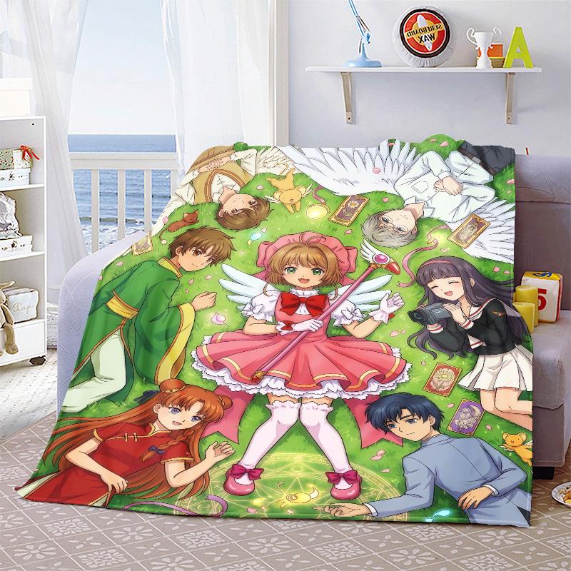 Cardcaptor Sakura Warm Throw Blanket Flannel Soft Cozy Lightweight Blanket for Bed Sofa Home Decor -QJY