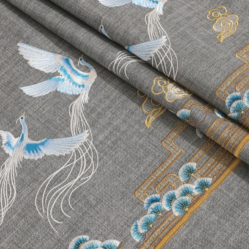 100*148cm Chinese Style Retro Imitation Linen Fabric Embroidery Faux Linen Cloth For Sofa Cushion Luggage Bag Diy Sewing Fabric