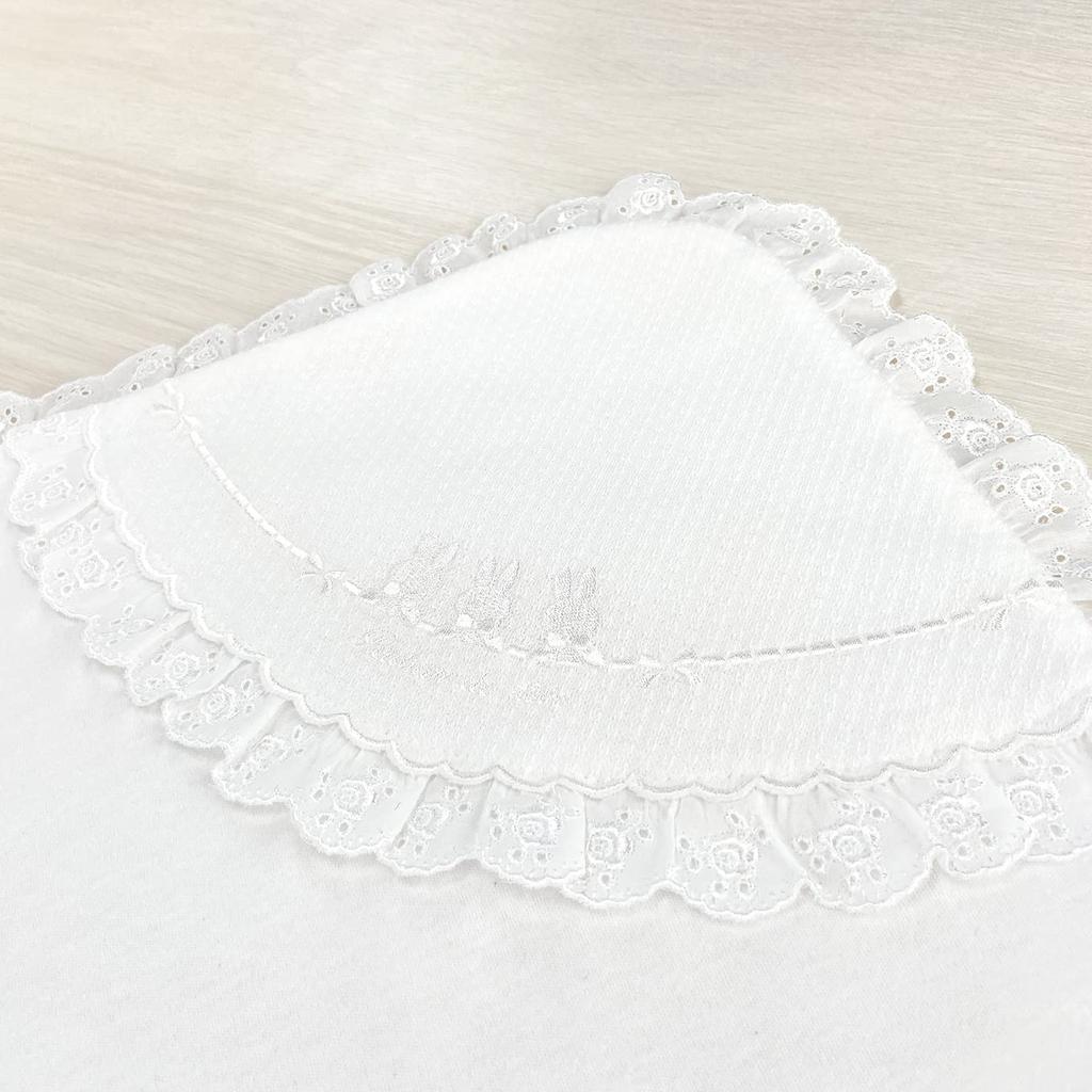 Swaddle Afghan Rabbit Stitch Off White Made In Japan