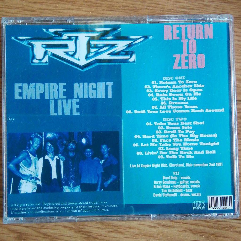 [USED] RTZ (Return to Zero) / “Empire Night Live” Super Rare Album