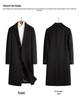 Men's High-End Trench Coat: 71.5% Wool with Slimming Fit and Removable 90% Duck Down Liner for Autumn/Winter
