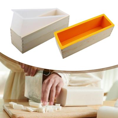 Rectangle Soap Casting Flexible Silicone Soap Casting 1200ml Multipurpose Easy To Clean Loaf Model for Dessert Jelly Pudding