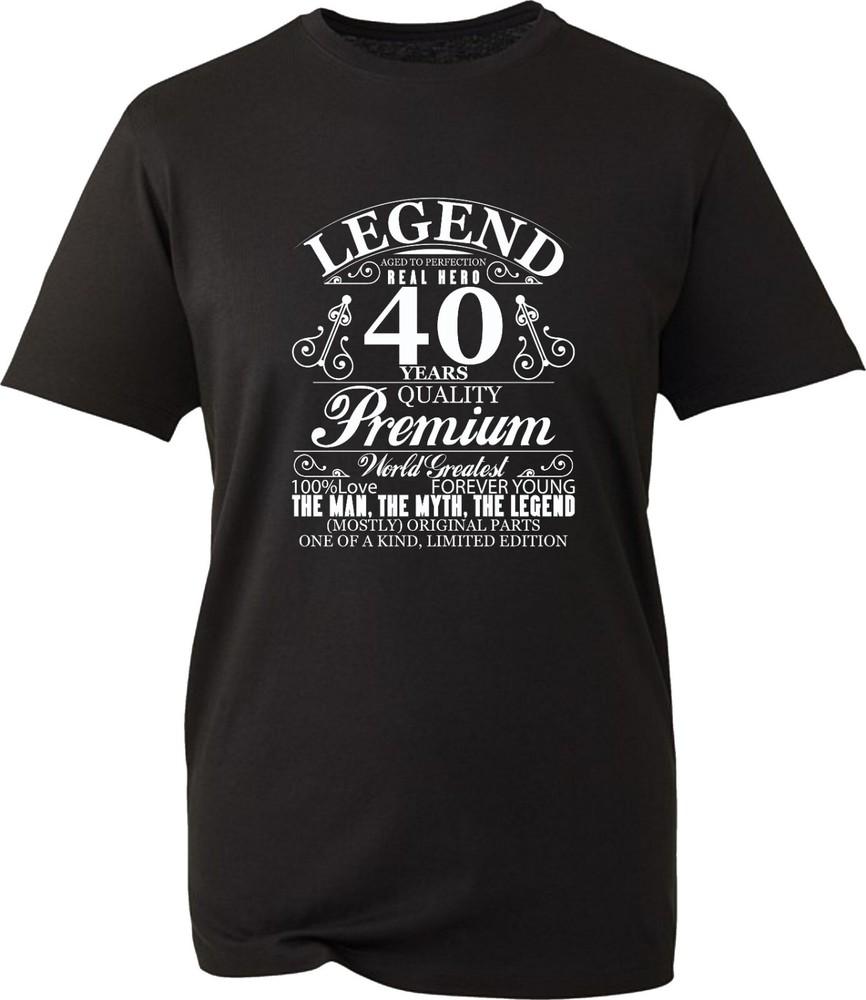 Aged To Perfection 40th Birthday Tshirt The Unisex Myth Legend Fathers Day Top