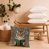 Realistic Tiger Painting Pillowcase Throw Cushion Cover Jungle Wildlife Animal Art Print Decor 45x45cm Square Throw Pillow
