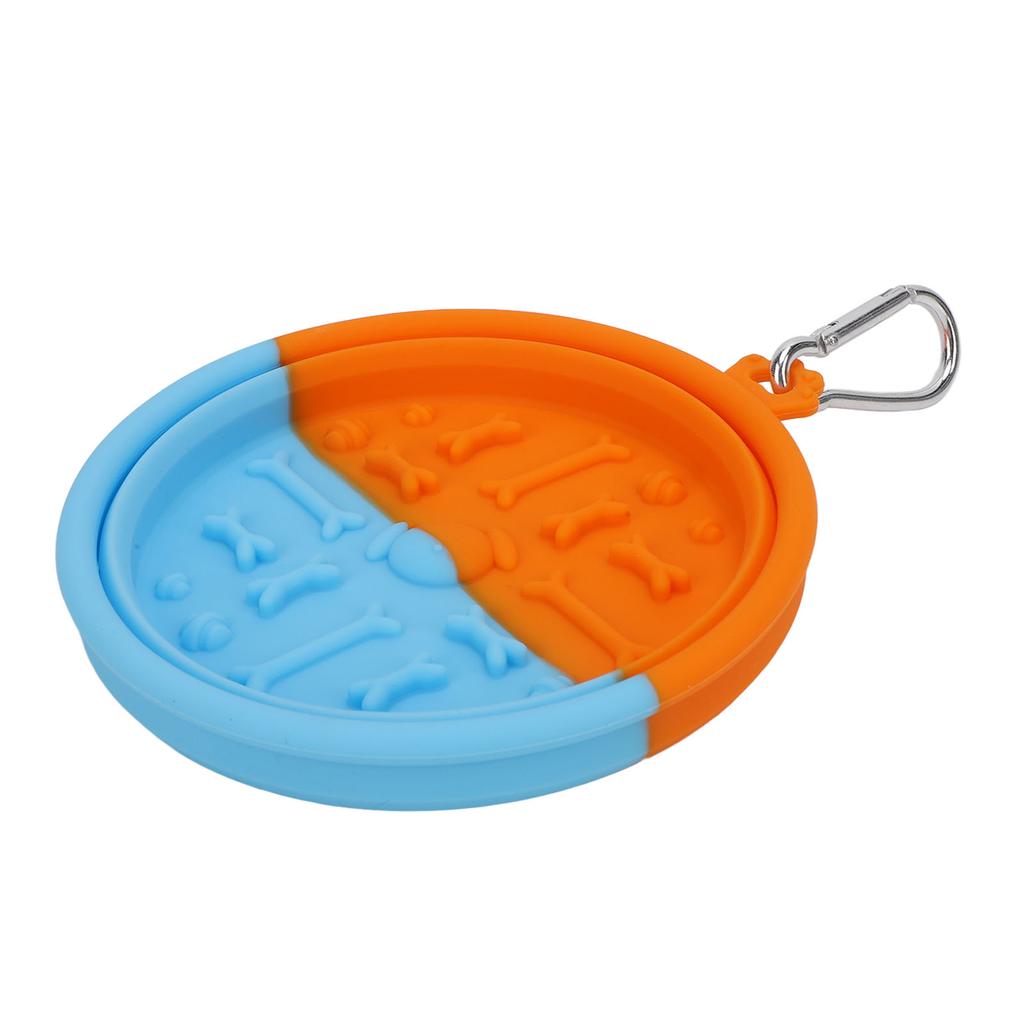 2Pcs Foldable Dog Bowl Flexible Silicone Strong Suction Portable Foldable Pet Travel Bowls with
