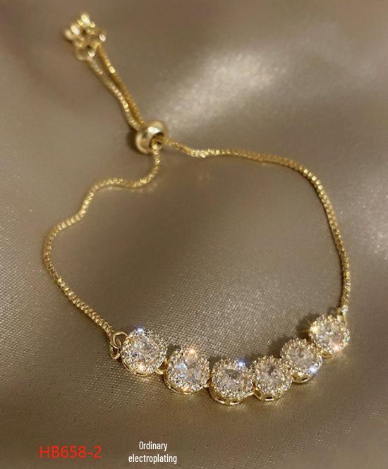 Elegante Geometrische Zirkonia Armband voor Damesmode - Veelzijdig, Trendy Bangle Sieraden