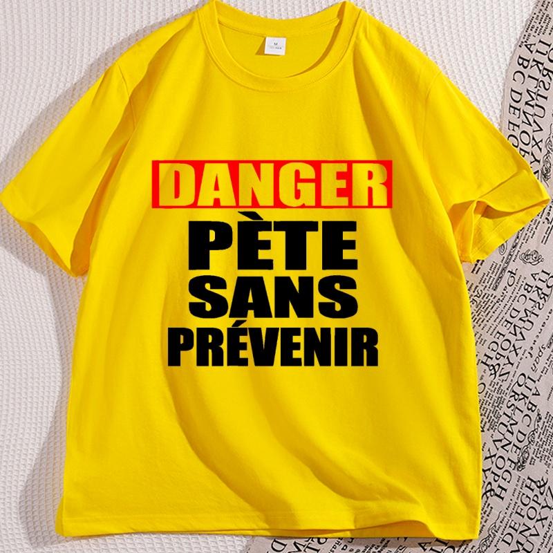 Danger Pete Sans Prevenir Sur Tshirt Men Women Casual Round Neck Cotton Short Sleeve Tshirt Y2K Streetwear Graphic Tee
