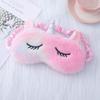 Unicorn Ears Plush Eye Mask with Embroidered Rabbit Design for Sleep Shading