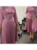 2023 Women's African Plus Size Solid Color Mid-length OL Commute Dress