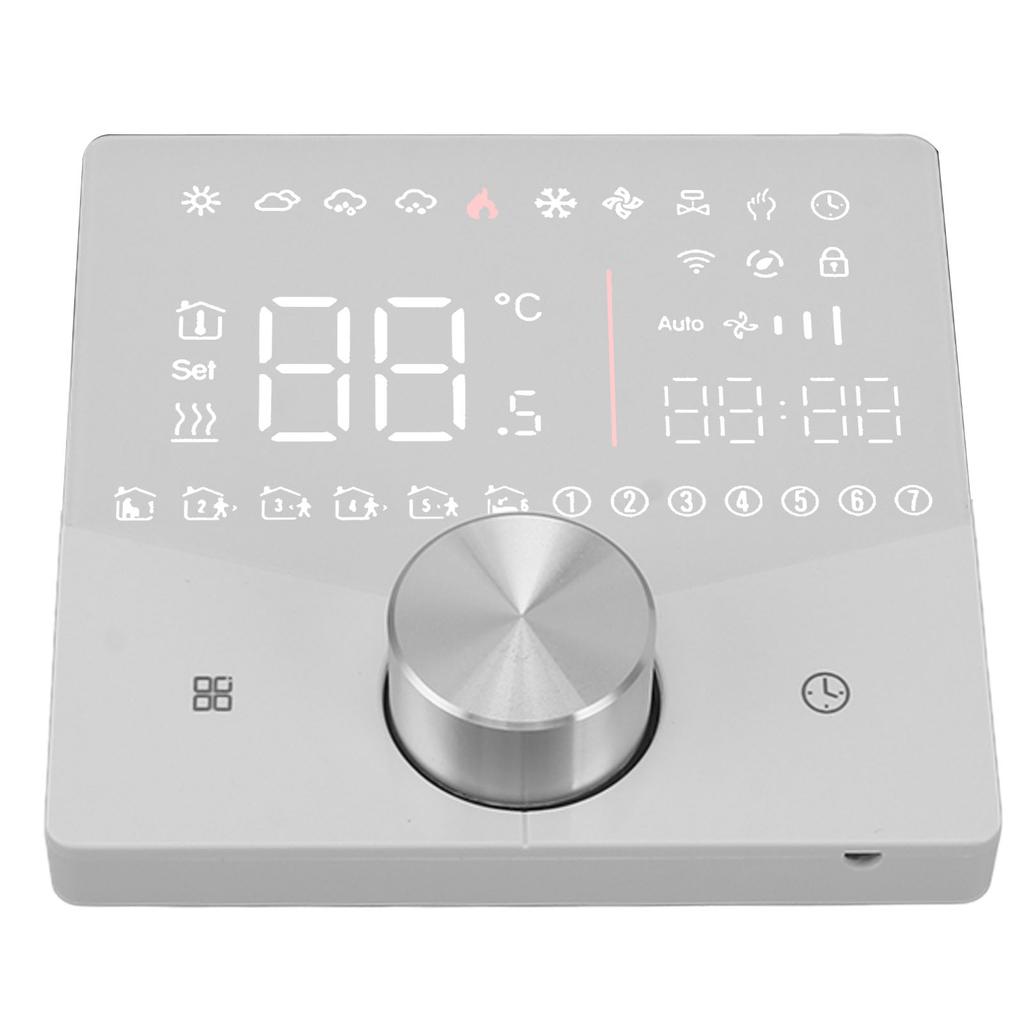 Smartes Digitales Thermostat LCD Farbdisplay Präzise Steuerung Intelligenter Temperaturregler Weiß