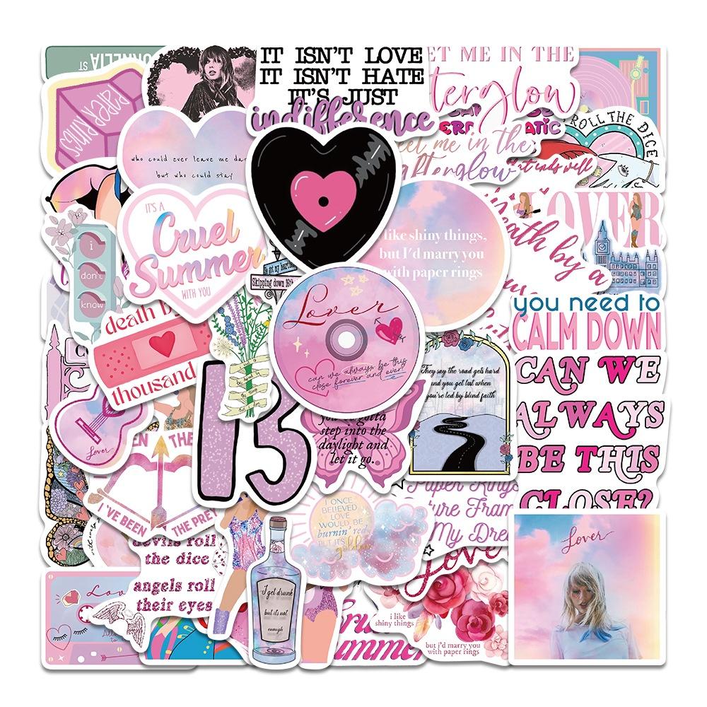 Taylor Swift Music Album Stickers Waterproof Diy For Luggage Guitar Skateboard Phone Case Water Bottle