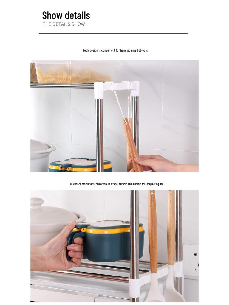 Retractable Stainless Steel Microwave and Bathroom Organizer Shelf