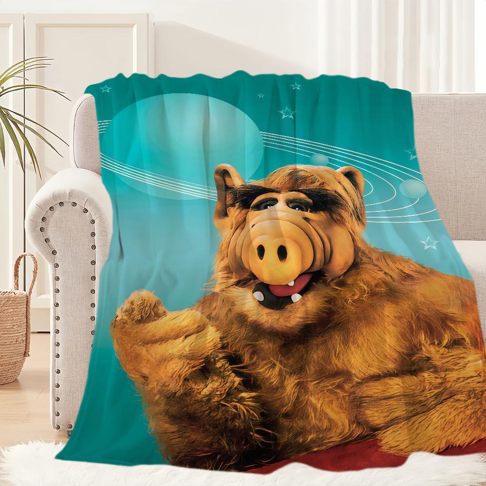 

TV Series Alf Cool Funny Blanket Blanket for Couch Sofa Travel Home Picni Flannel Blanket birthday gift Warm Comfortable 50x60in