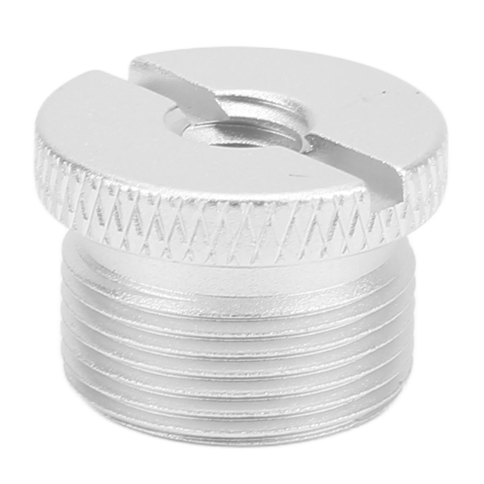 

1 4 Inch Female to 5 8 Inch Male Thread Adapter Aluminum Alloy Microphone Screw Adapter White
