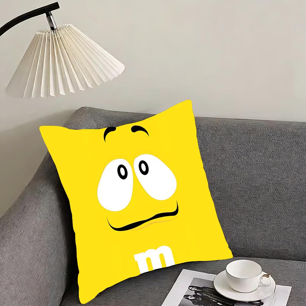 

mMMS Chocolate Cushion Cover Elegant Comfort Pillowcase Sofa Bed Doublesided Printed Invisible Zipper Home Decor 30x30cm