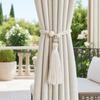Wooden Ring Tassels Curtain Tieback, Adjustable Window Curtain Holders Ties Backs, No Drill Drape Curtain Holdbacks for Home Bedroom Decor