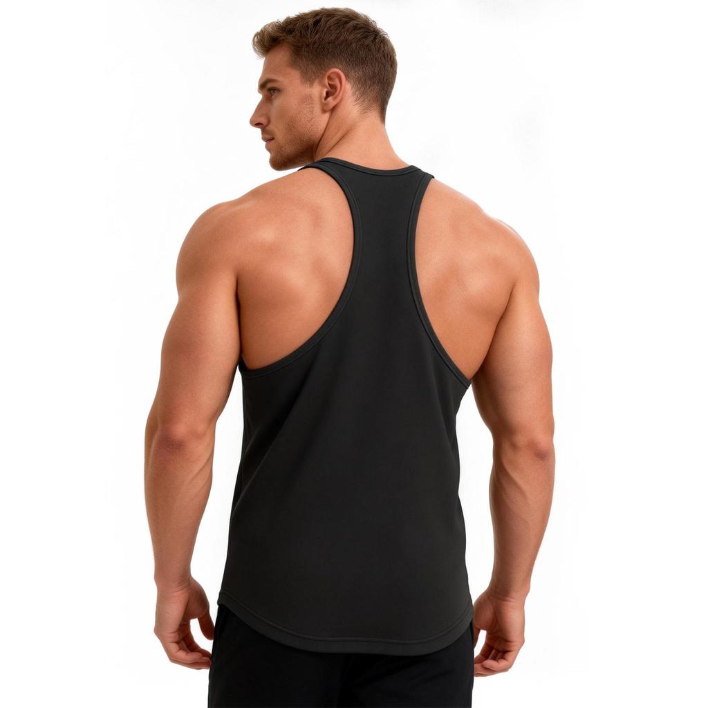 Sommer Mænds Y-ryg Muskel Tanktoppe Hurtigtørrende Ærmeløs Træningsskjorte til Fitness Bodybuilding Træning Stringer Vest