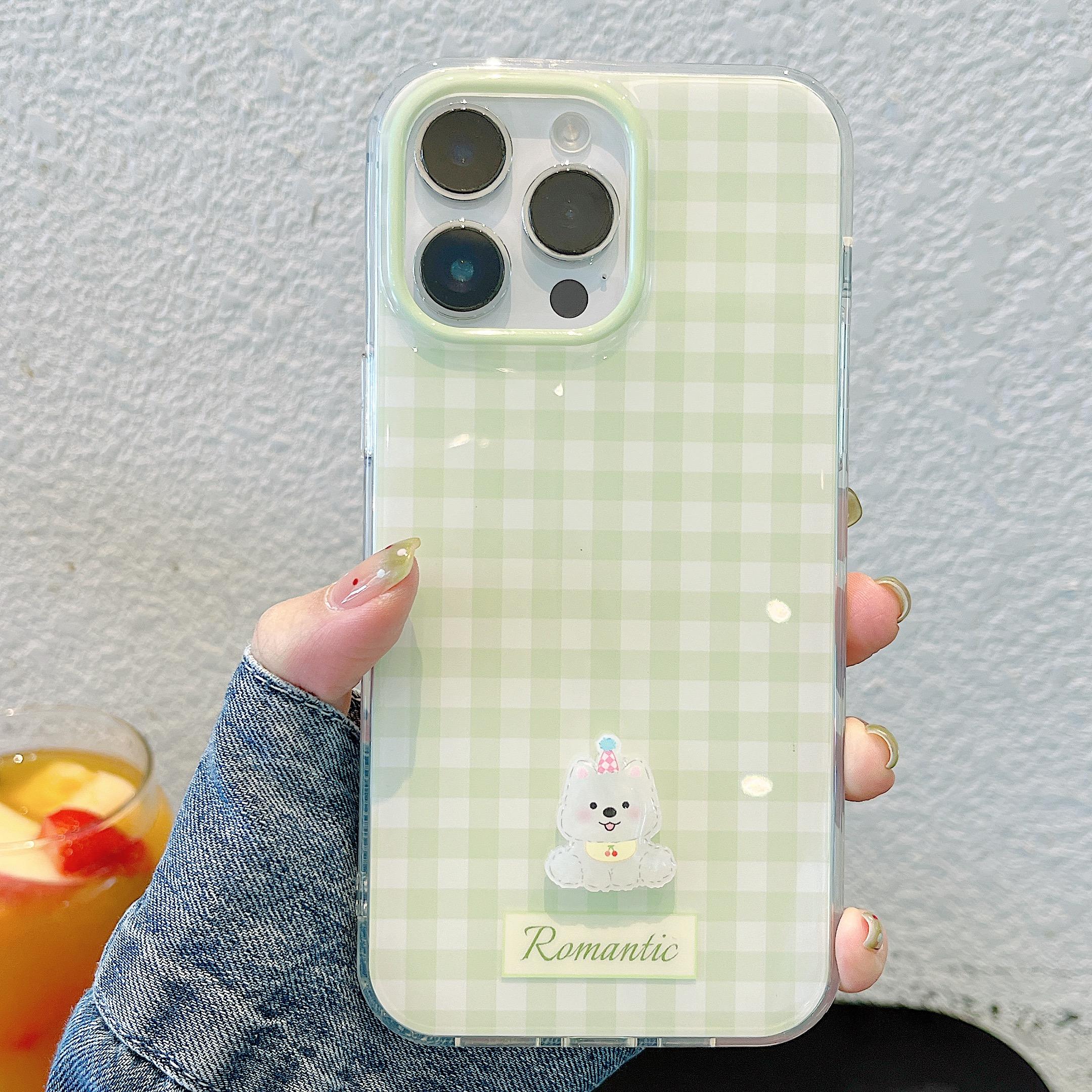 

Милый мультяшный IMD чехол для телефона в стиле инс для iPhone 16 15 14 13 Pro Max, защитная задняя крышка iPhone 13