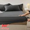 White Fitted Bed Sheets Elastic Mattress Cover Band Anti-slip Adjustable Single Double Bed Covers Pad Protector King For Home