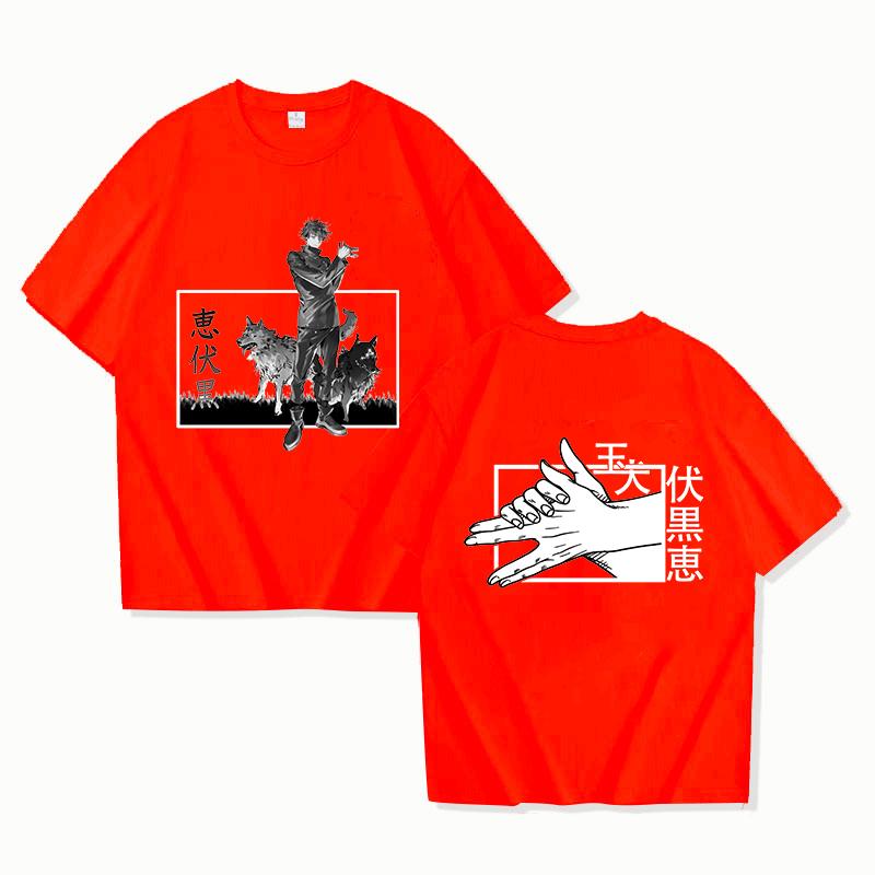 New Anime Fushiguro Megumi Print T Shirt Women Men Short Sleeve Tops Tees Summer Fashion Loose Casual Tees